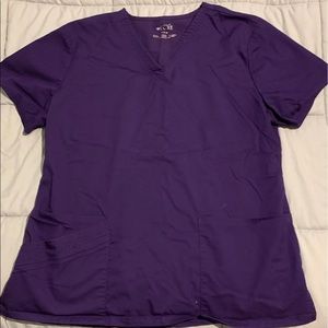 Cherokee luxe purple scrub top